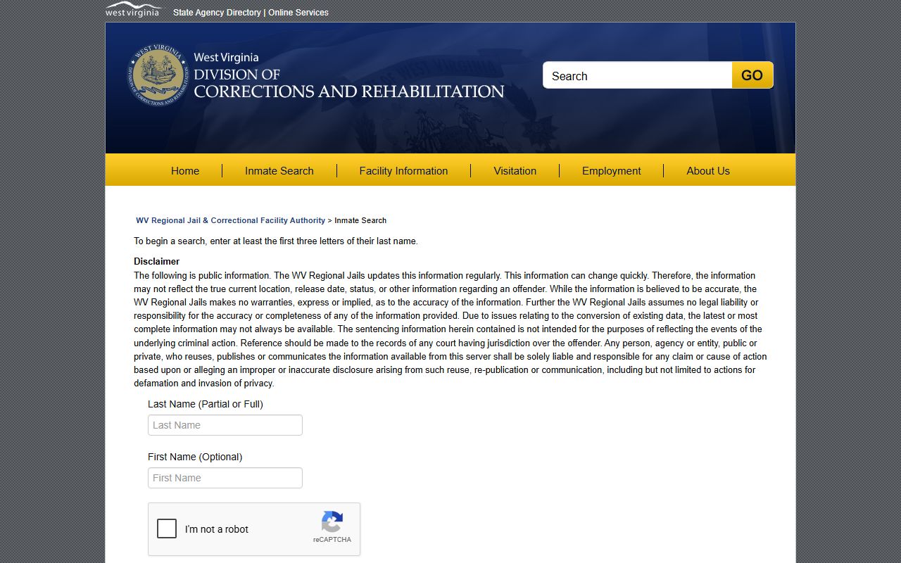 Boone County inmate population regional jail offender search form